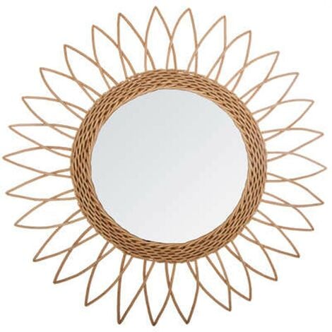 Specchio in rattan Rosace D50cm - Atmosphera créateur d'intérieur