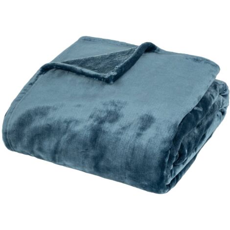Atmosphera Cuddly Plaid Bleu Égéen 180x230 cm Doux