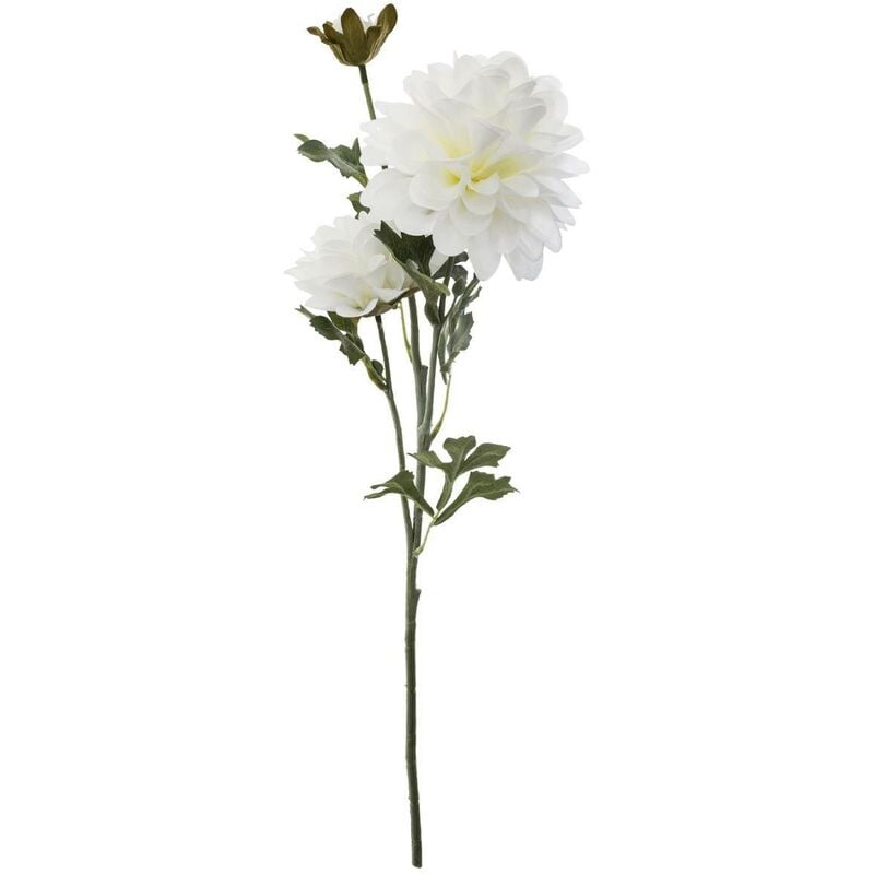 Tige de dahlia artificiel blanc H62cm Atmosphera créateur d'intérieur - Blanc