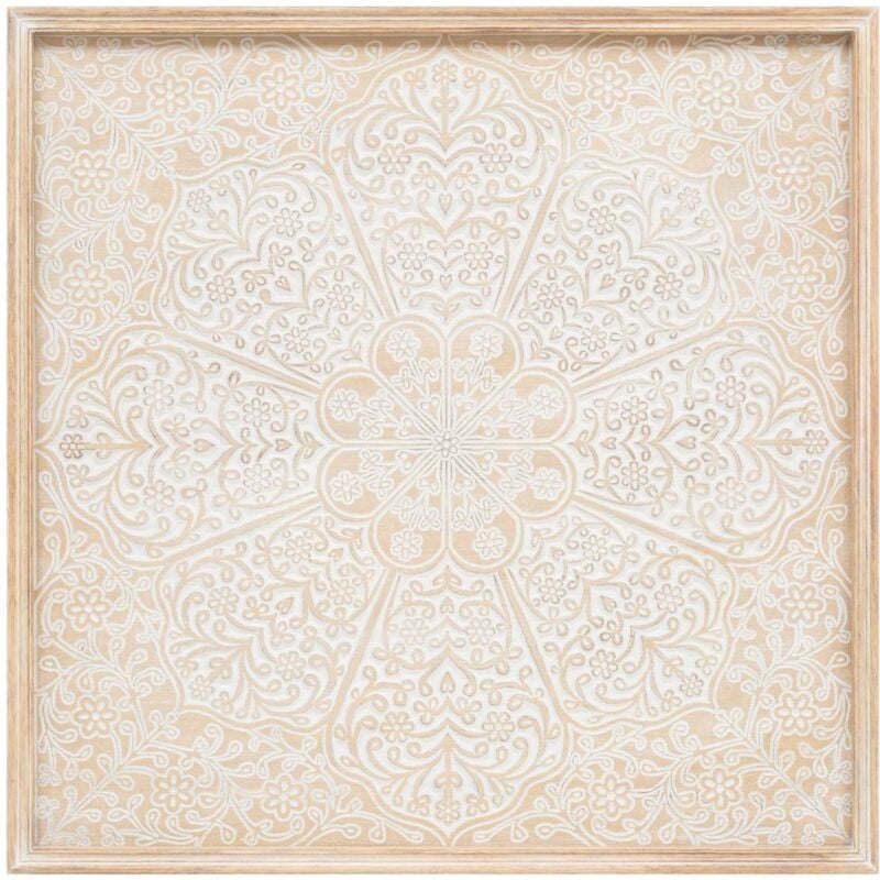 Déco murale Timea hévéa et bois 60x60cm Atmosphera Créateur D'intérieur