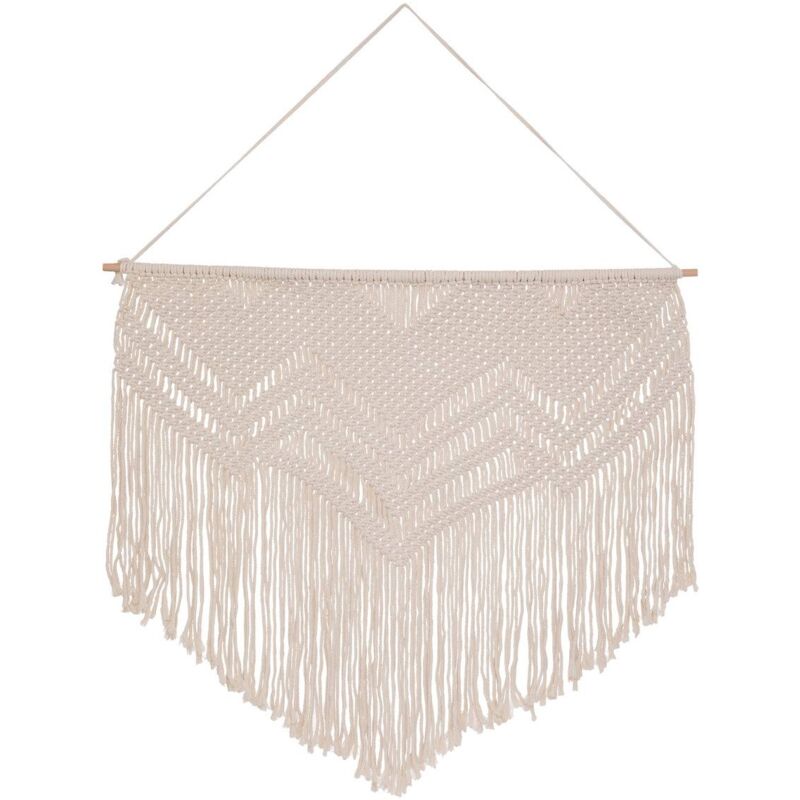 Déco murale Milena en hêtre blanc ivoire 110x100cm - Atmosphera créateur d'intérieur