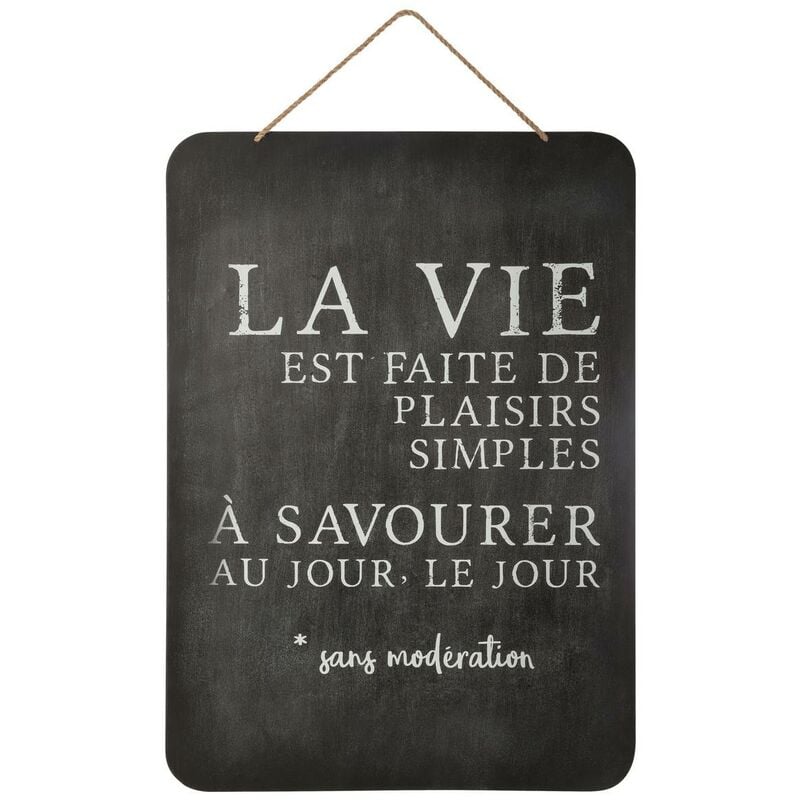 Déco murale Ardoise métal 44x61cm Atmosphera créateur d'intérieur