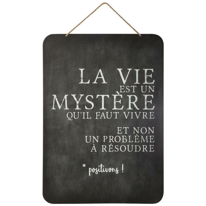 Déco murale Ardoise métal 44x61cm Atmosphera créateur d'intérieur