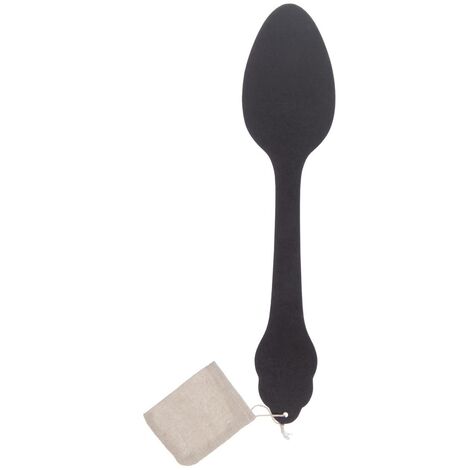 Atmosphera – Déco murale cuillère en MDF noir 38 cm – Système de fixation inclus – Pour petits espaces et ambiance conviviale