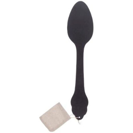 Atmosphera – Décoration murale cuillère 38cm en MDF noir – Élément moderne avec support mural intégré – Pour intérieur tendance