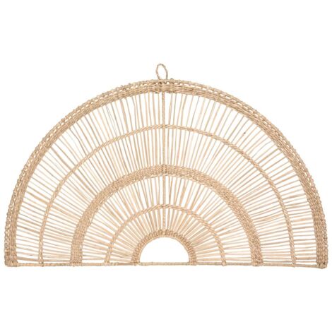 Atmosphera – Décoration murale en seagrass 60 x 35 cm – Design boho en roseau naturel – Installation verticale pour salon et chambre