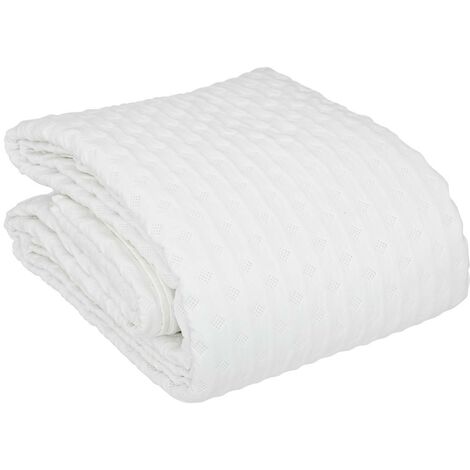 Atmosphera – Dessus de lit 240 x 260 cm en polyester avec 2 taies 60 x 60 cm – Certification OEKO-TEX® – Motifs artisanaux pour lit double