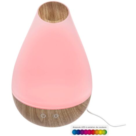 Atmosphera – Diffuseur huiles essentielles blanc 1300 ml – Brumisateur lumineux avec LED multicolore – Polypropylène et ABS – Diffusion jusqu'à 10 heures