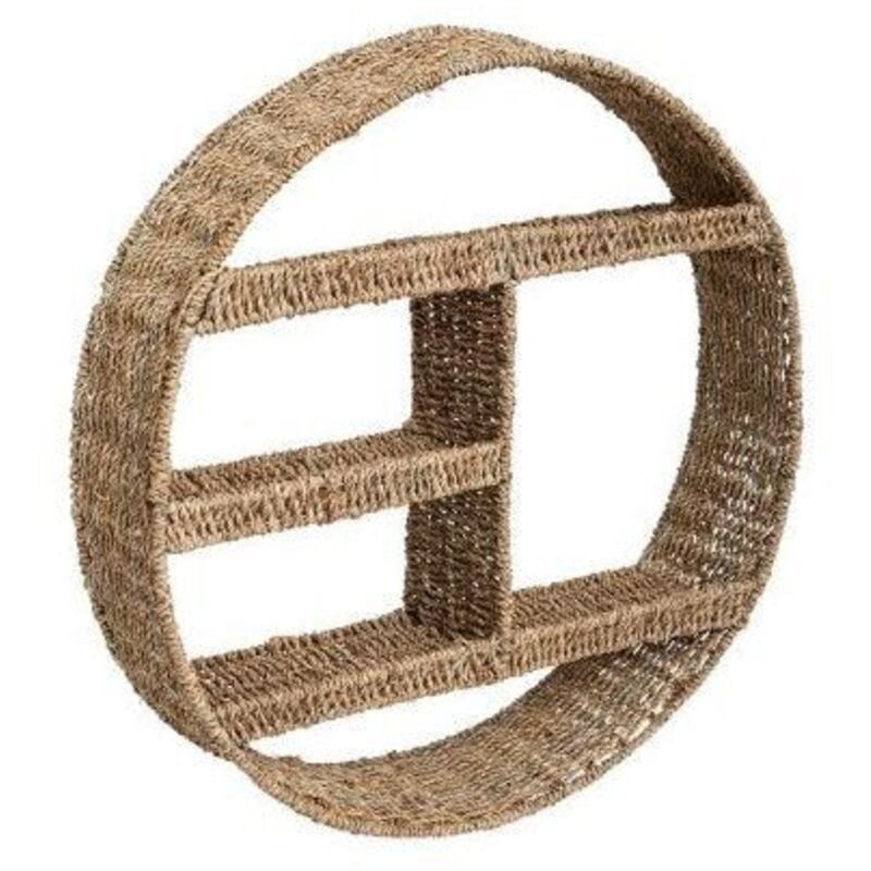 Étagère murale ronde fibre naturelle D58cm - Atmosphera créateur d'intérieur
