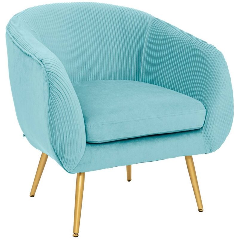 Atmosphera - Fauteuil Solaro velours vert jade créateur d'intérieur