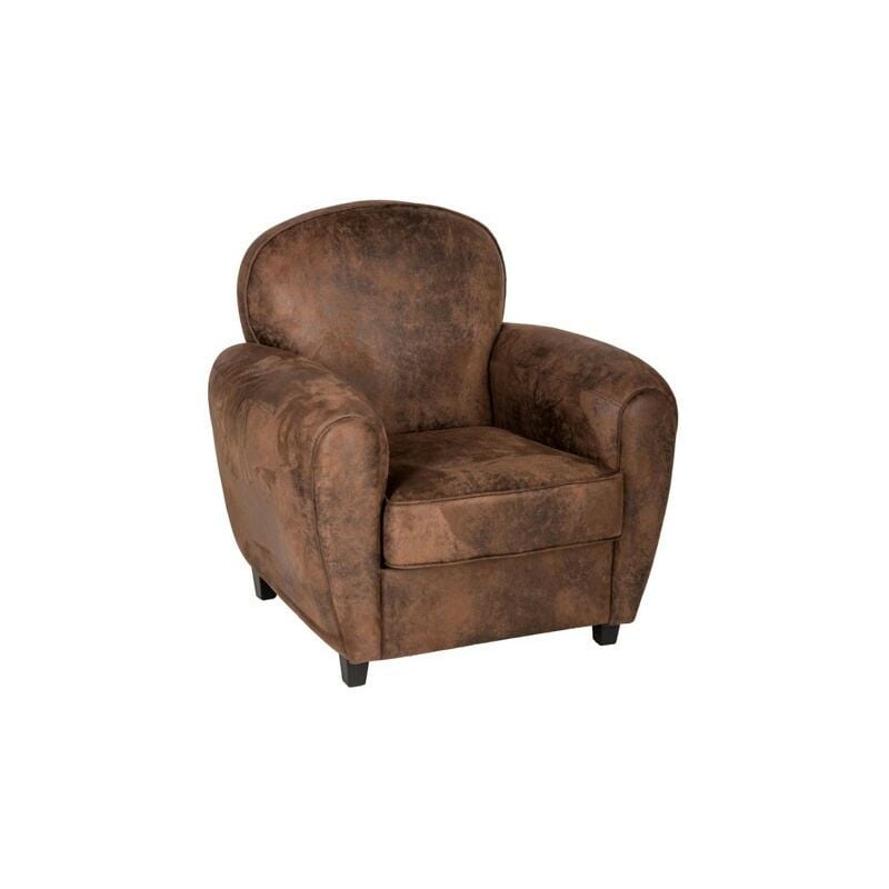 Fauteuil Club Marron Stanis Atmosphera