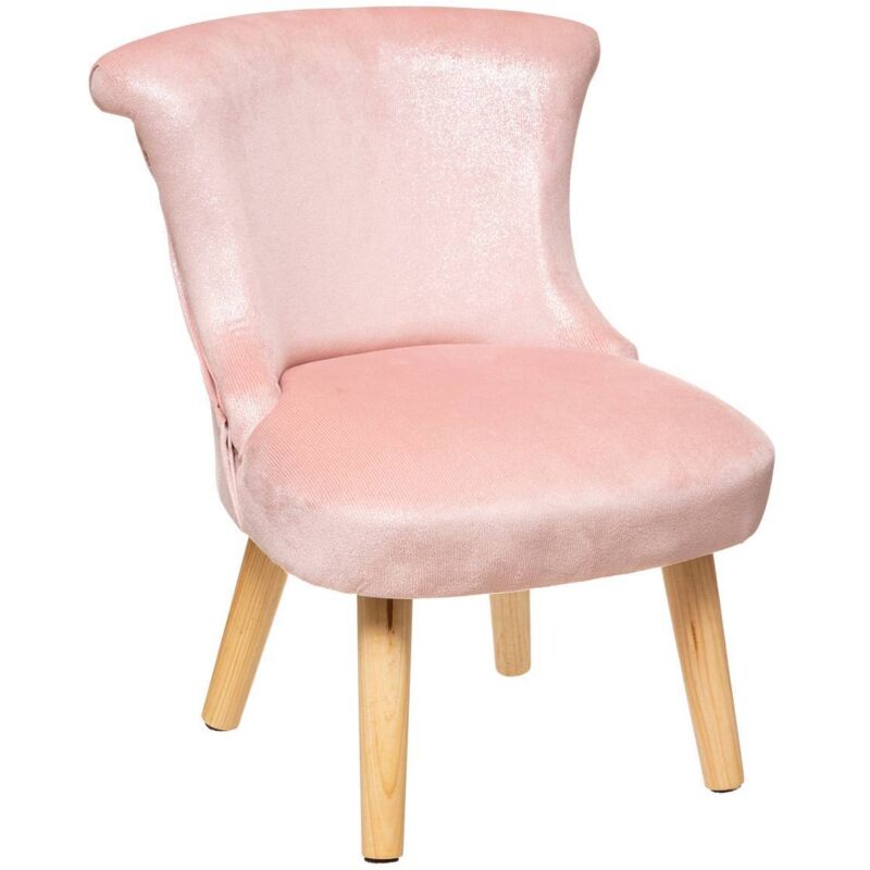 Atmosphera - Fauteuil crapaud pour enfant effet velours