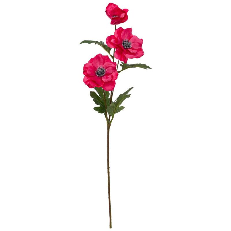Atmosphera - Tige d anémone artificielle rose fuchsia H69cm créateur d'intérieur - Fuchsia