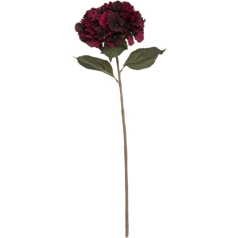 Atmosphera - Tige d hortensia artificiel rubis H83cm créateur d'intérieur - Rouge foncé