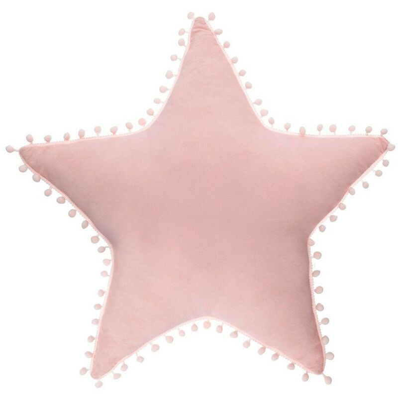 

Atmosphera For Kids - COJIN INFANTIL ROSA CON POMPONES MODELO ESTRELLA