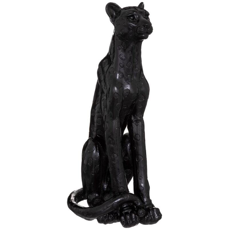 Atmosphera - Statuette léopard noir H90cm créateur d'intérieur
