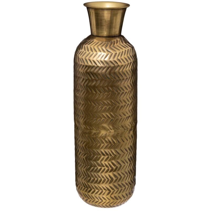 Atmosphera - Vase Night métal doré H45cm créateur d'intérieur