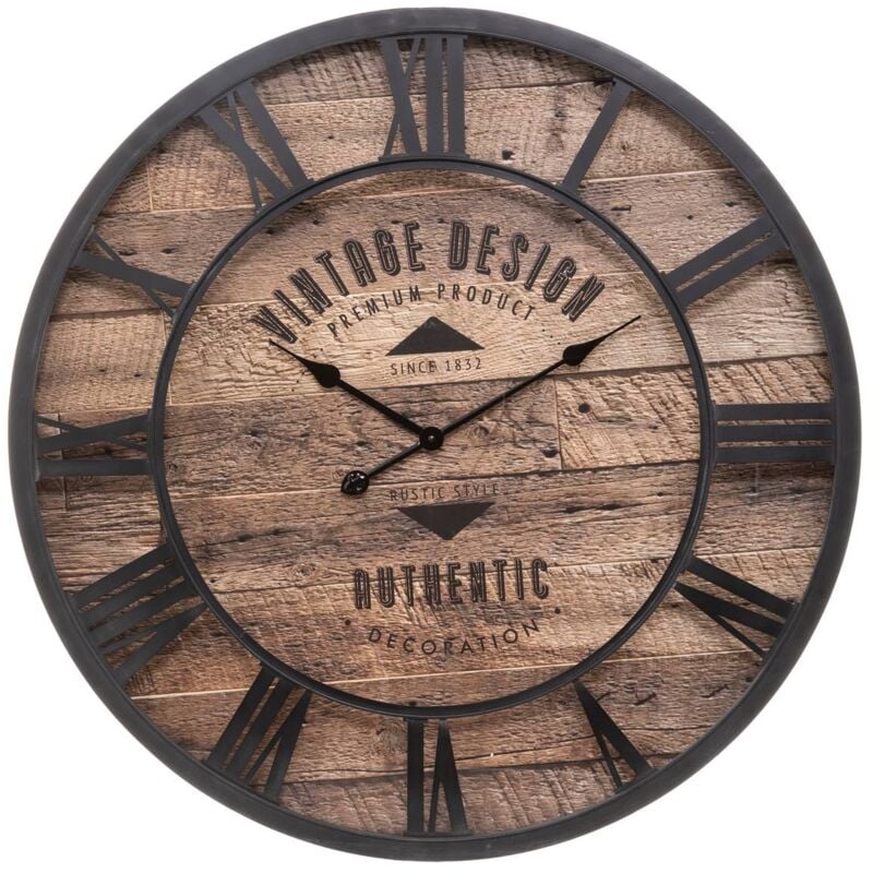Atmosphera - Horloge Oscar noir D80cm créateur d'intérieur