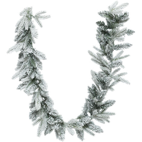 Atmosphera Guirlande de Noël 180 cm Verte Décorations Blanches