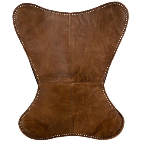 Atmosphera – Housse Dario cuir marron cognac – Cuir de buffle pleine fleur – Finitions surpiquées – Confortable et facile d'entretien