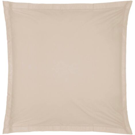 Atmosphera – Housse de coussin 63x63 cm en coton blanc – Finition point bourdon ton sur ton – Label OEKO-TEX pour literie saine