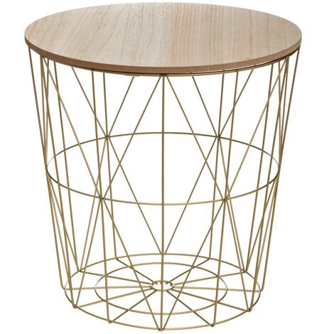 Atmosphera Kumi Doré tavolino in metallo dorato MDF