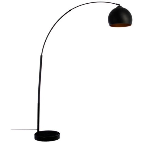 Atmosphera – Lampadaire arc métal 175 cm noir – Design contemporain – Finition élégante – Abat-jour H. 22 cm D. 30 cm – Pour intérieur moderne