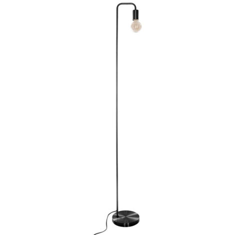 Atmosphera – Lampadaire en métal noir 150cm – Fer et résine plastique – Douille E27 – Puissance max 60W – Éclairage moderne pour salon