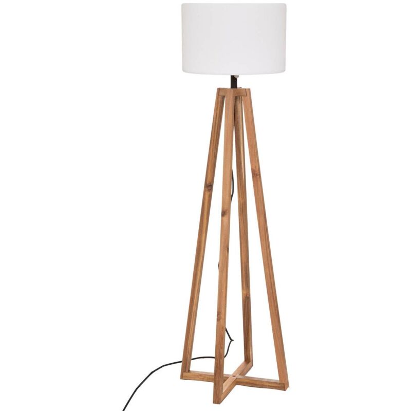 Atmosphera - Lampadaire d extérieur Matia acacia blanc H148cm créateur d'intérieur
