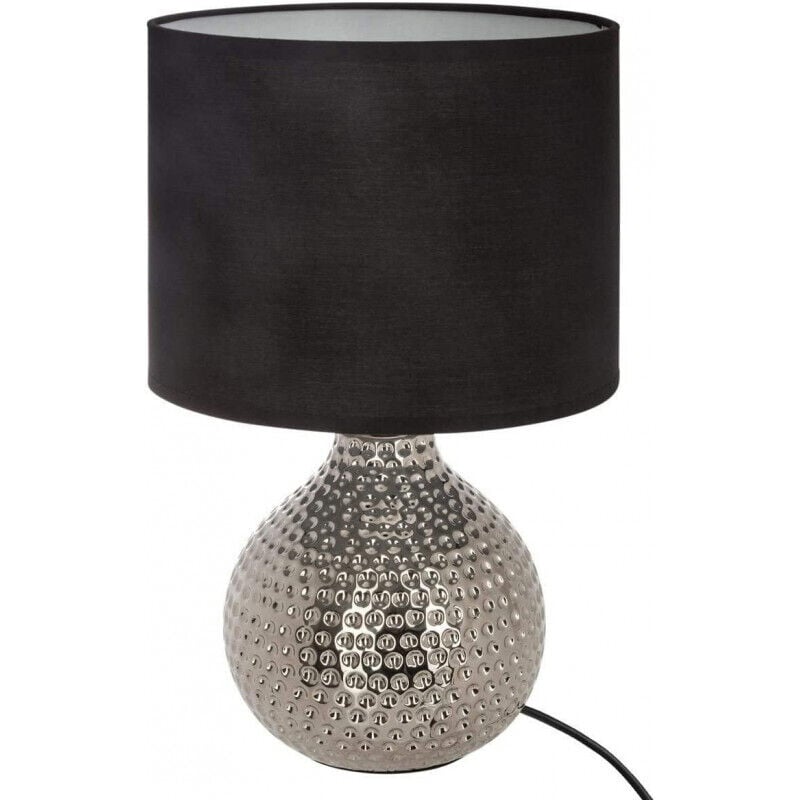 Atmosphera - Lampe goutte à poser 'Mozo' - Noir - h 38 - Polyester, coton, céramique - Livraison gratuite
