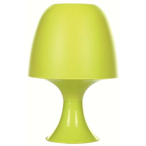 Atmosphera – Lampe de chevet champignon en plastique vert – Hauteur 23.5 cm – Diamètre 16 cm – Ampoule E14 max 25W non fournie