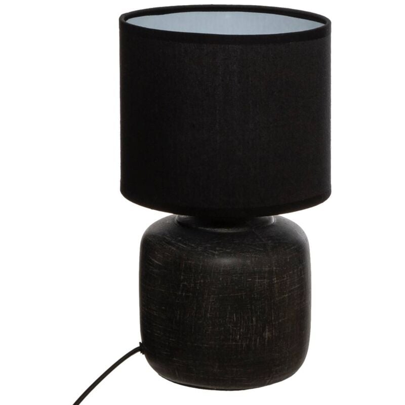 Atmosphera - Lampe Salta céramique noir H27cm créateur d'intérieur