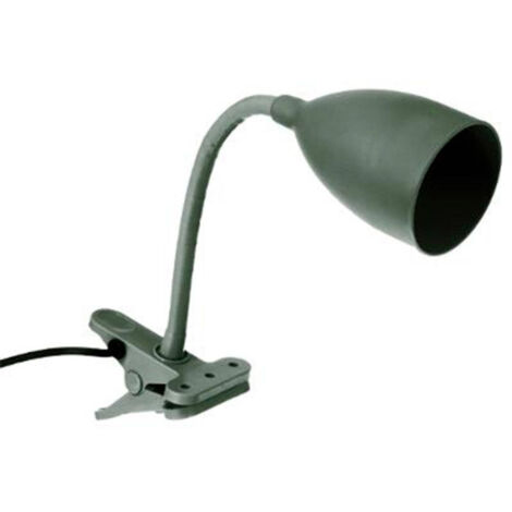 Atmosphera – Lampe pince 43cm en silicone et fer – Couleur vert jade – Câble 150cm – Douille E14 – Pour éclairage ciblé sur bureau