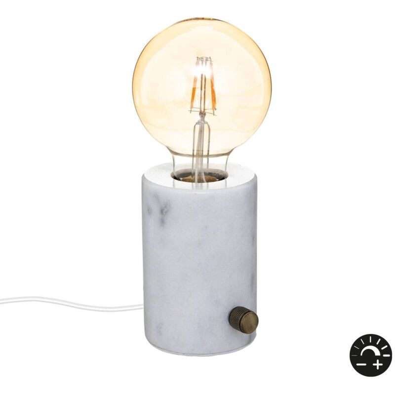 Atmosphera - Lampe socle Saba blanc H11,5cm créateur d'intérieur