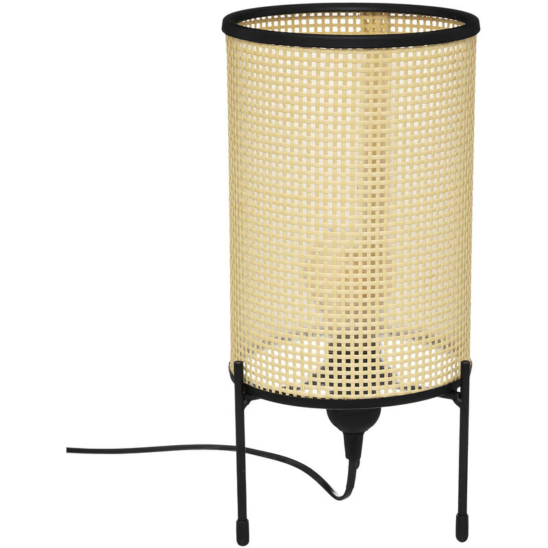 Lampe en cannage sur trépied Naturel ø 16 cm - Naturel