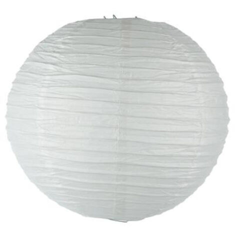 Atmosphera – Lanterne boule en papier 35cm – Blanc – Décoration élégante pour événements – Montage facile sur broche