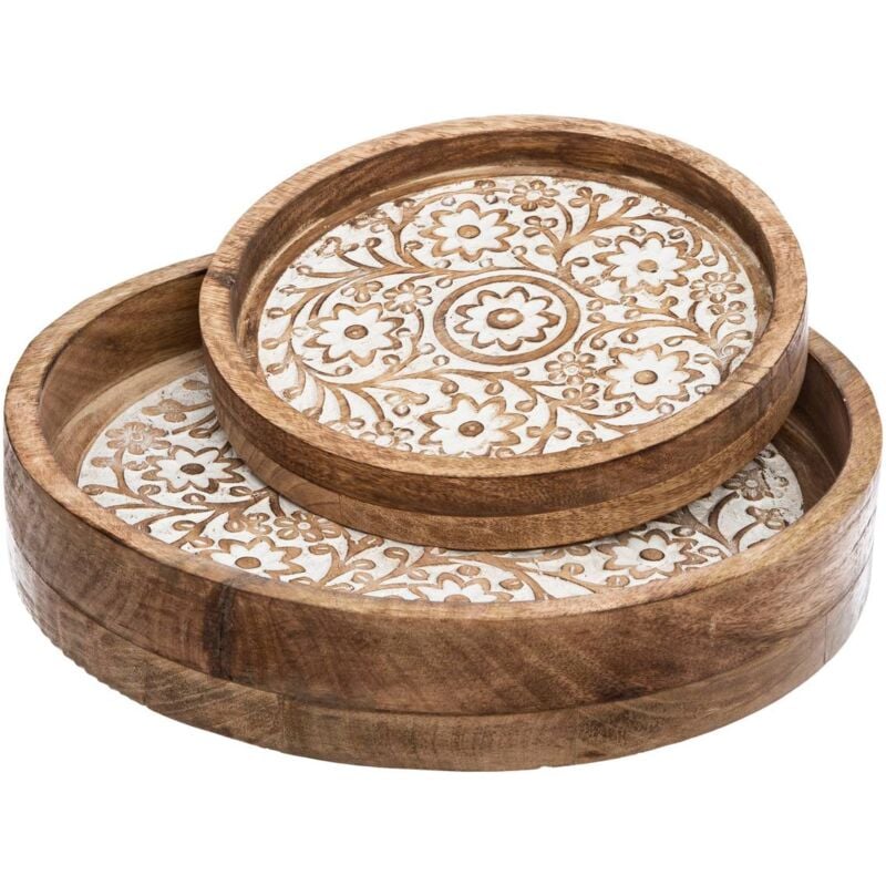 Set de 2 plateaux Ritual manguier Atmosphera créateur d'intérieur