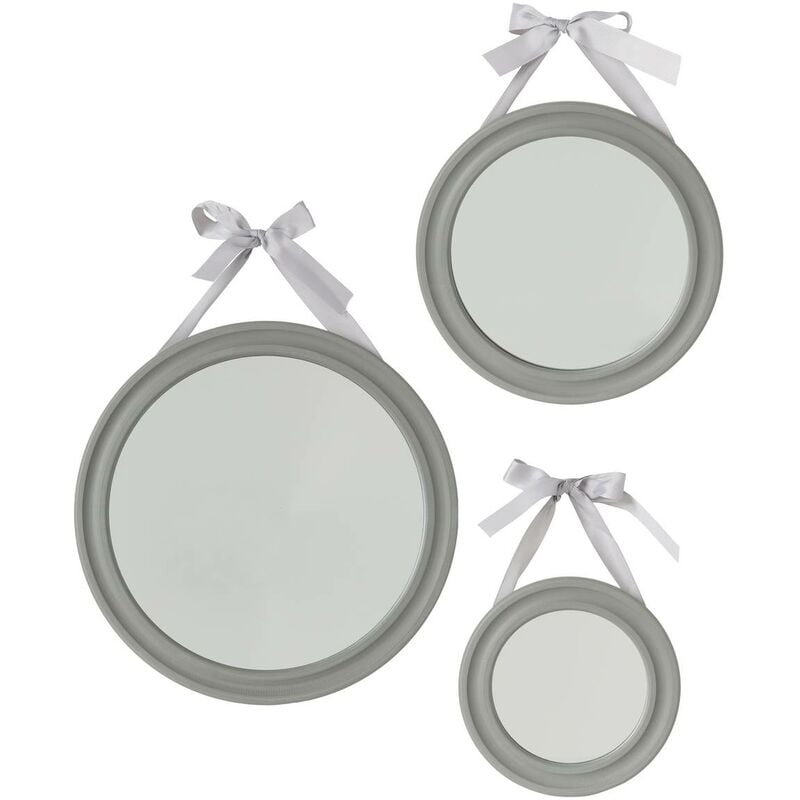 Set de 3 miroirs ronds Ruban D20 27 33,5cm - Atmosphera créateur d'intérieur