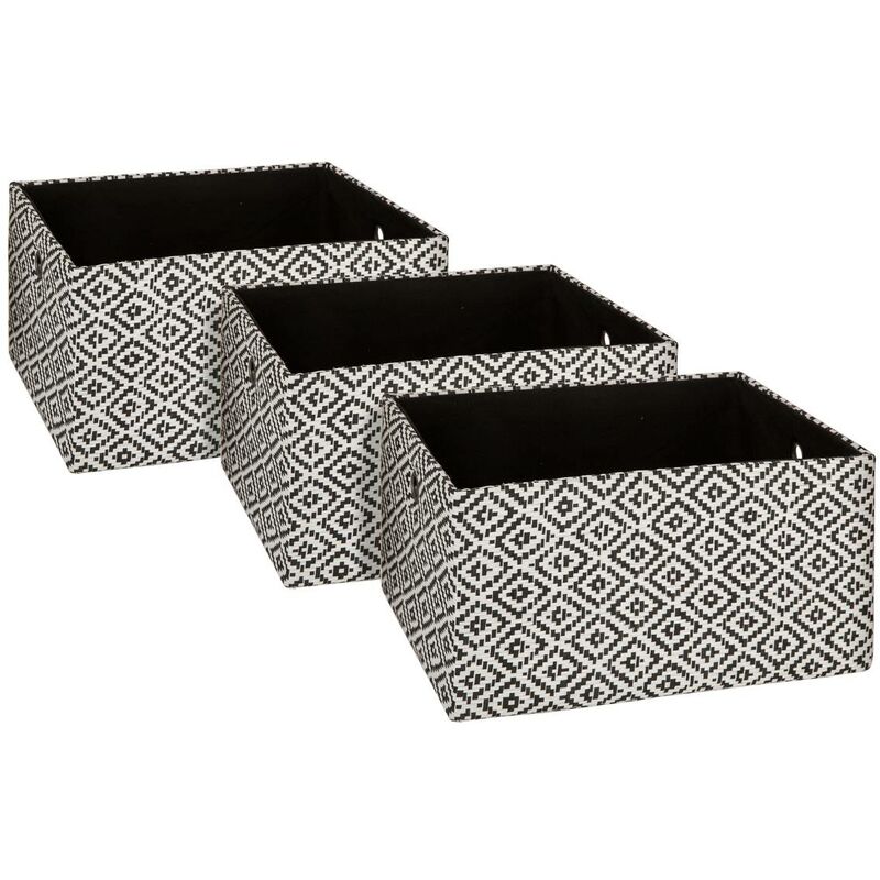 Set de 3 paniers rectangulaires L27 30 33cm Atmosphera créateur d'intérieur