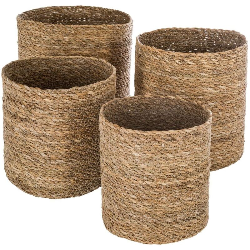 Lot De 4 Paniers En Seagrass Marron Atmosphera