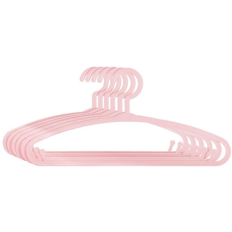 Cintres en plastique x 6 pour enfant Rose 28.5x13.8 cm