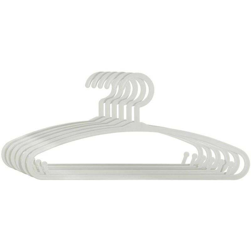 Cintres en plastique x 6 pour enfant Gris 28.5x13.8 cm