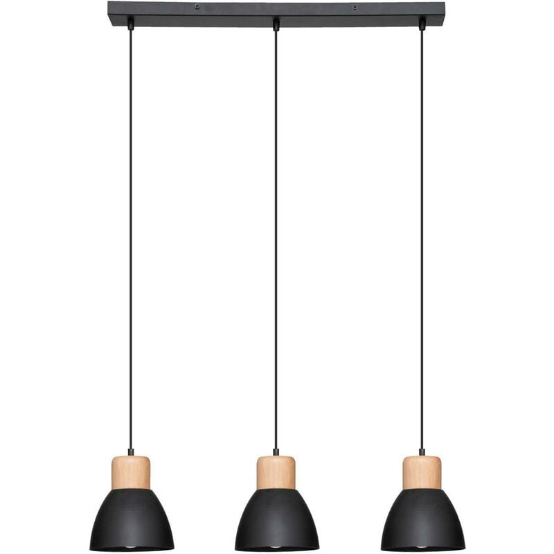 Atmosphera - Suspension Desy métal noir L64cm créateur d'intérieur