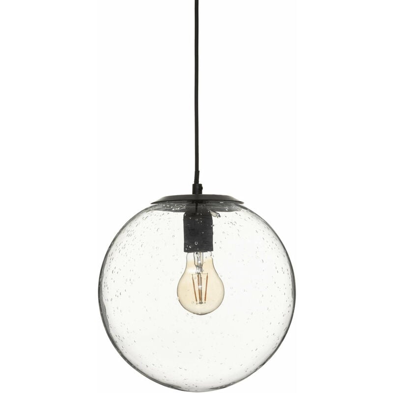 Atmosphera - Lampe suspendue pour salon nunn, boule de verre, ø 25 cm