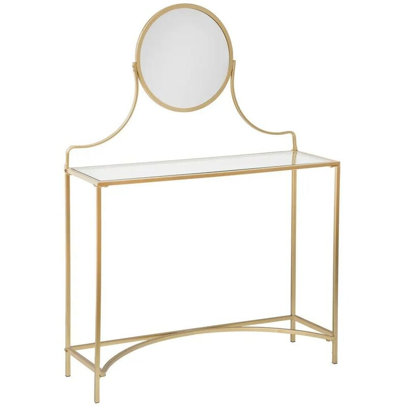 Atmosphera - Coiffeuse En Verre Artificiel Doré