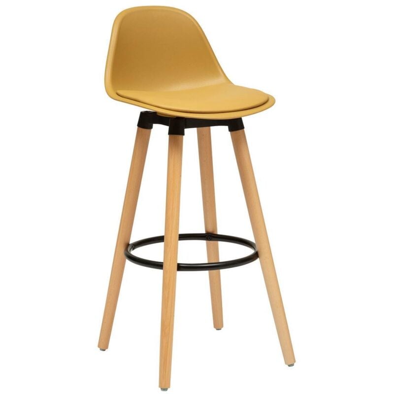 Tabouret De Bar Maxon Jaune Ocre Atmosphera