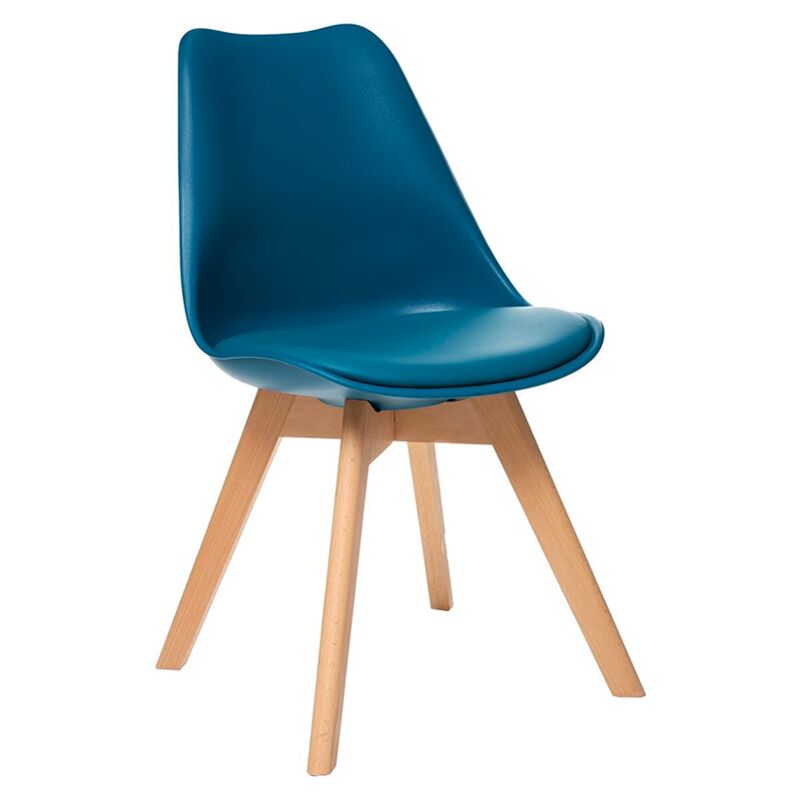 Atmosphera - Chaise Diner Polypropylène Bleue Canard Baya
