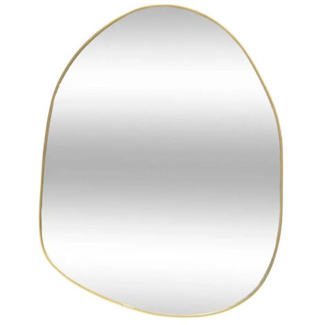 Atmosphera – Miroir mural déco 'Roman' 39cm – Or – MDF et verre – Dimensions L. 30 x l. 1,5 x H. 39 cm – Installation murale facile