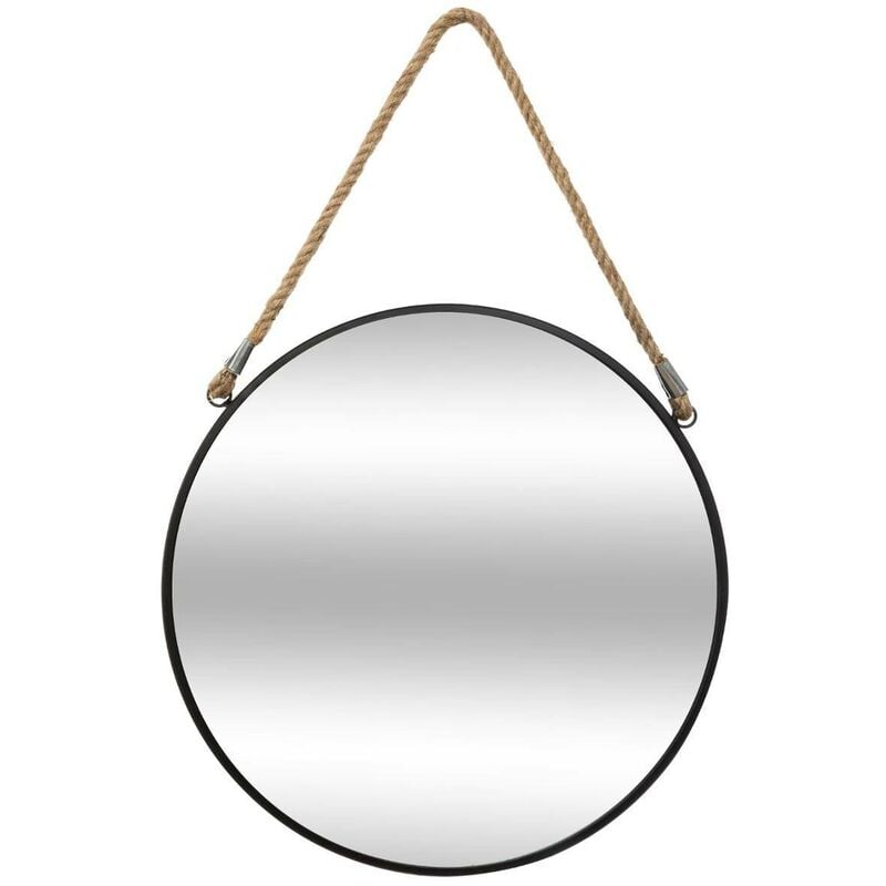 Atmosphera - Miroir Corde noir D55cm créateur d'intérieur