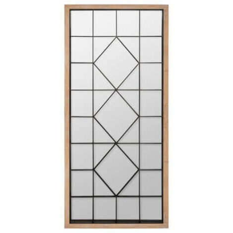 Atmosphera – Miroir sur pied en bois 165cm x 71cm – Verre et bois massif – Installation murale facile – Pour salon ou chambre